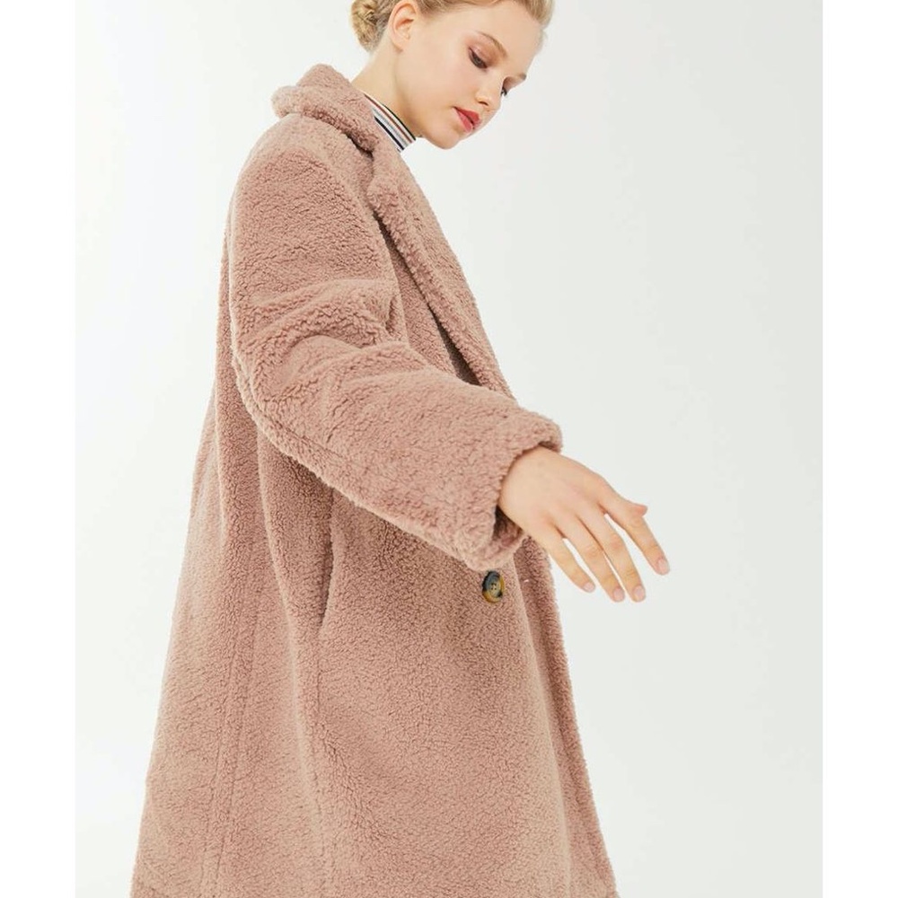 Urban Outfitters Sherpa Teddy Coat size S NWOT - Picture 2 of 14